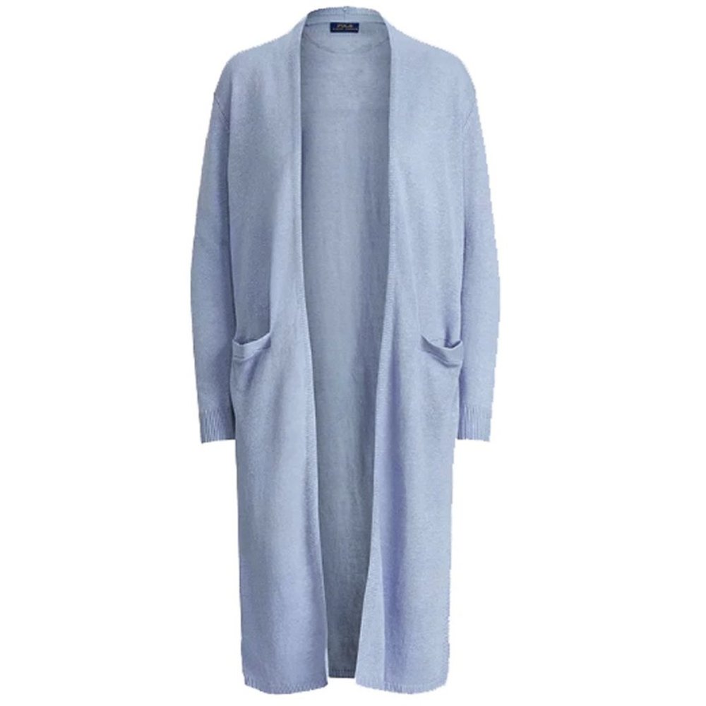 NWT Polo Ralph Lauren Women's Long Open Linen Cardigan XS - Picture 3 of 7